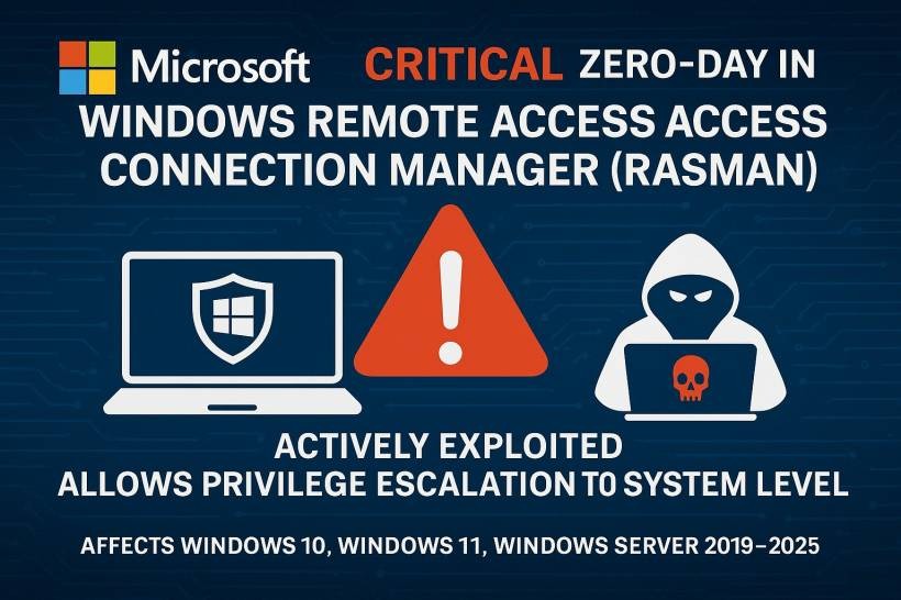 Critical Zero-Day in Windows Remote Access Connection Manager (RasMan) Actively Exploited