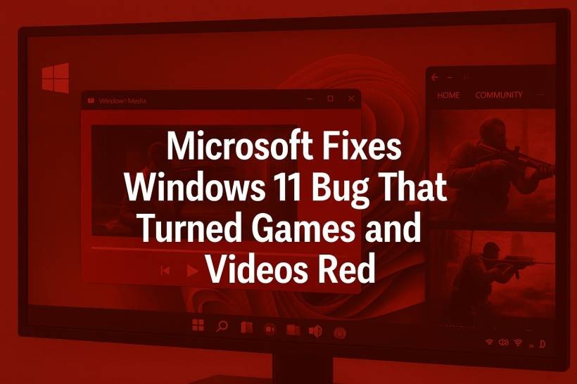 Microsoft Fixes Windows 11 Bug That Turned Games and Videos Red
