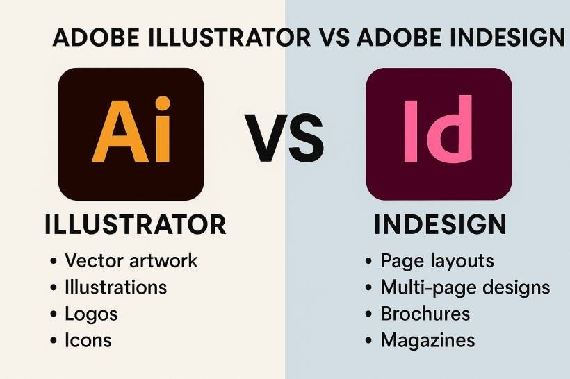 Adobe Illustrator vs Adobe InDesign: What They Really Do, When to Use Them, and Why Designers Rely on Both