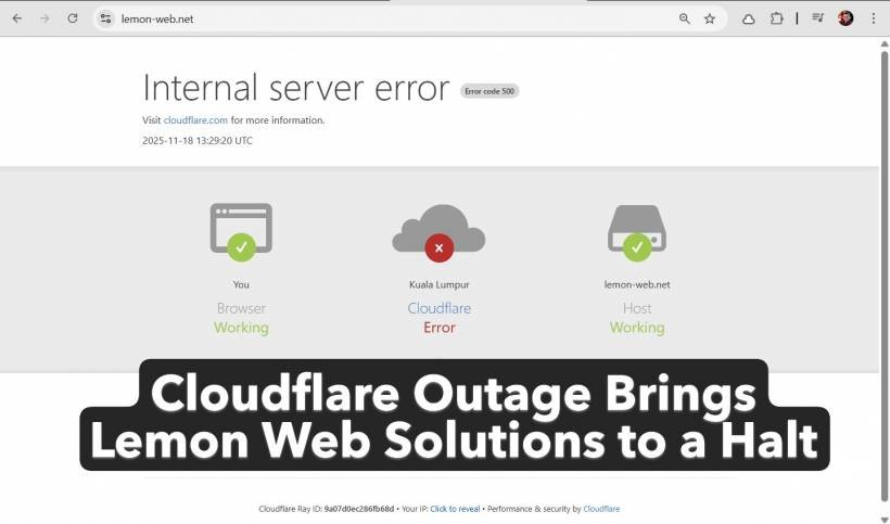 Cloudflare Outage Brings Lemon Web Solutions to a Halt