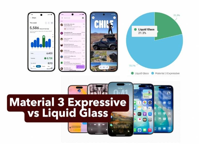Material 3 Expressive vs Liquid Glass