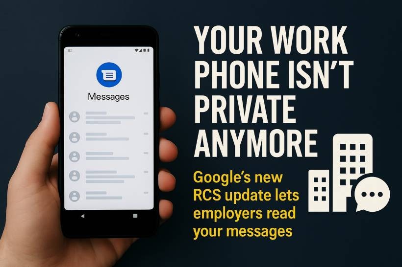 Your Work Phone Isn’t Private Anymore: Google’s New RCS Update Lets Employers Read Your Messages