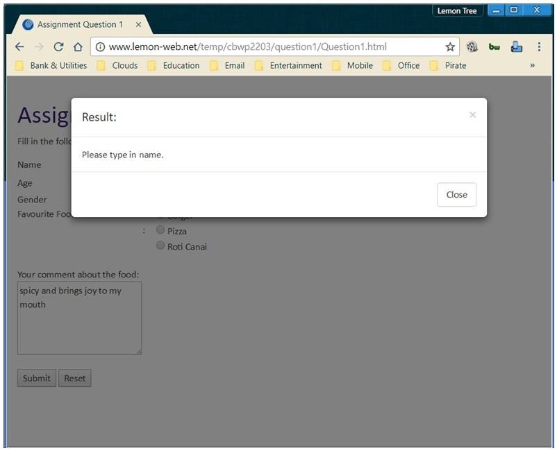 CDWP2203 Web Programming - Creating a Simple Javascript