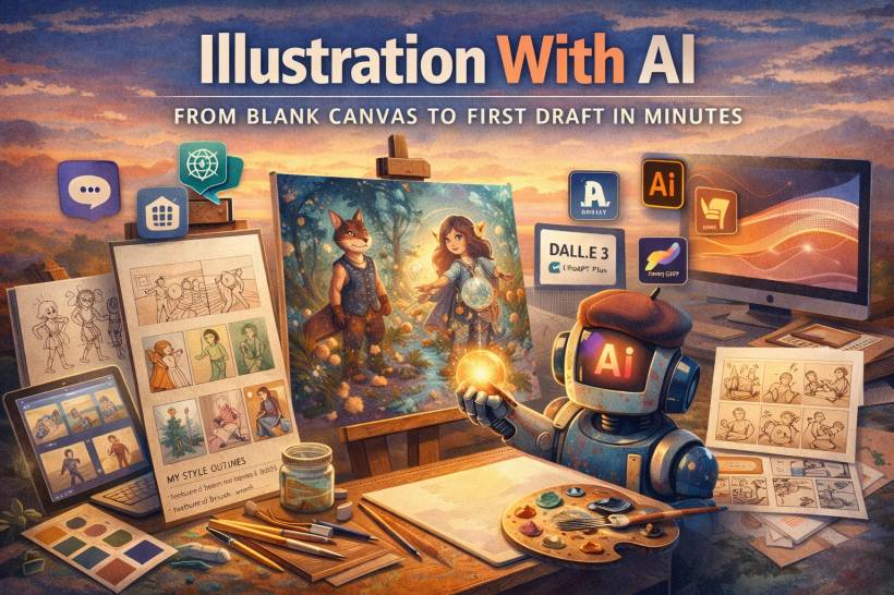 Illustration With AI: From Blank Canvas to First Draft in Minutes