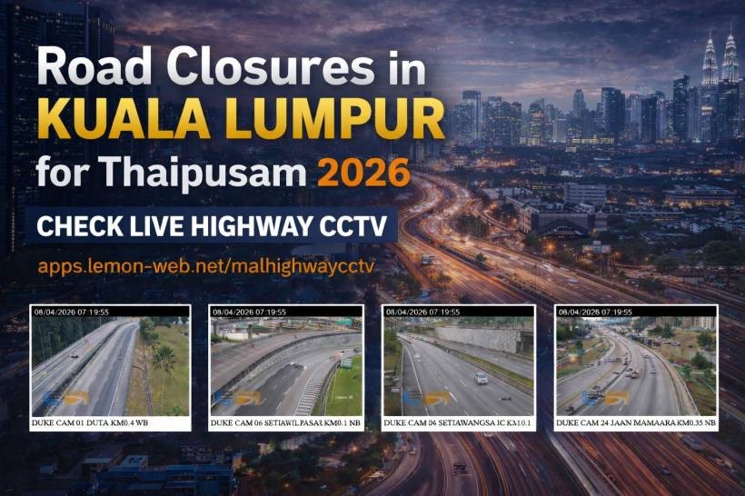 Road closures in Kuala Lumpur for Thaipusam 2026