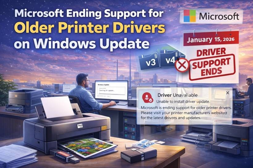 Microsoft Is Pulling Back Windows Update Support for Older Printer Drivers