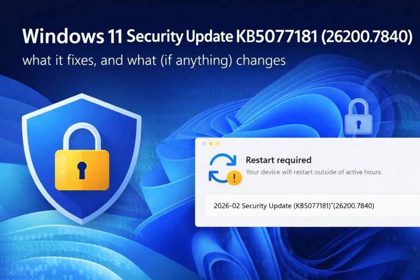 Windows 11 Security Update (KB5077181) (26200.7840): what it fixes, and what (if anything) changes