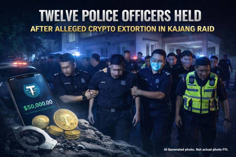 Twelve Police Officers Held After Alleged Crypto Extortion in Kajang Raid