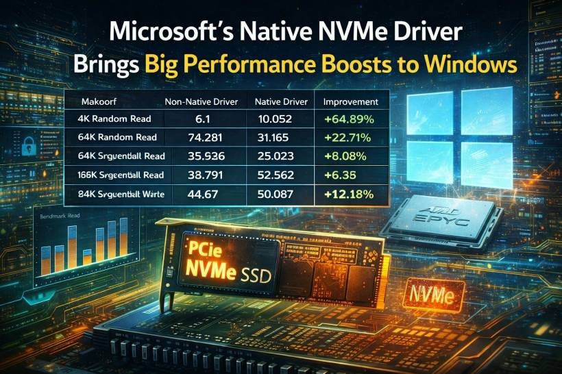 Microsoft’s Native NVMe Driver Could Be One of the Biggest Windows Storage Upgrades in Years