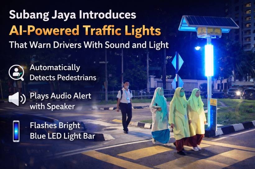 Subang Jaya Introduces AI-Powered Traffic Lights That Warn Drivers With Sound and Light