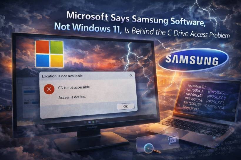 Microsoft Says Samsung Software, Not Windows 11, Is Behind the C Drive Access Problem