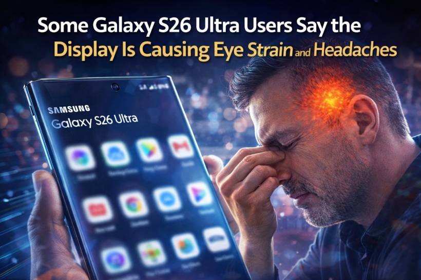 Some Galaxy S26 Ultra Users Say the Display Is Causing Eye Strain and Headaches