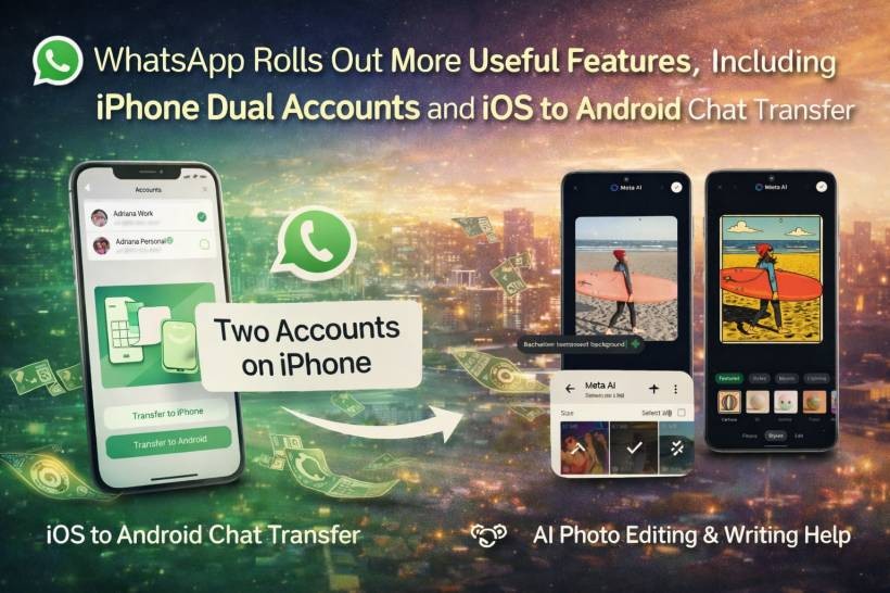 WhatsApp Rolls Out More Useful Features, Including iPhone Dual Accounts and iOS to Android Chat Transfer