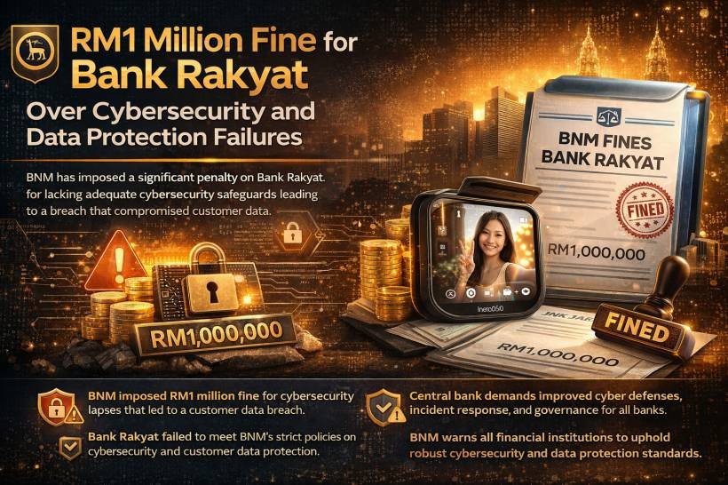 Bank Rakyat Hit With RM1 Million Fine Over Cybersecurity and Data Protection Failures