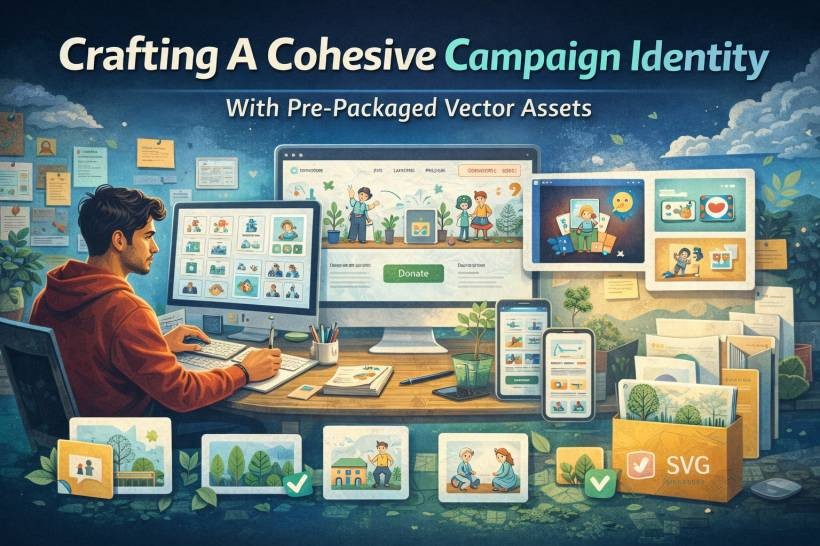 Crafting A Cohesive Campaign Identity With Pre-Packaged Vector Assets