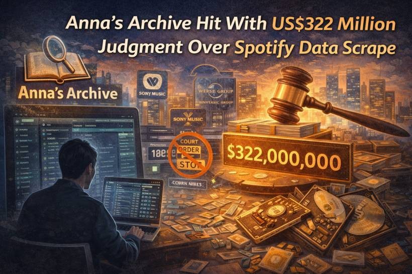 Anna’s Archive Hit With US$322 Million Judgment Over Spotify Data Scrape