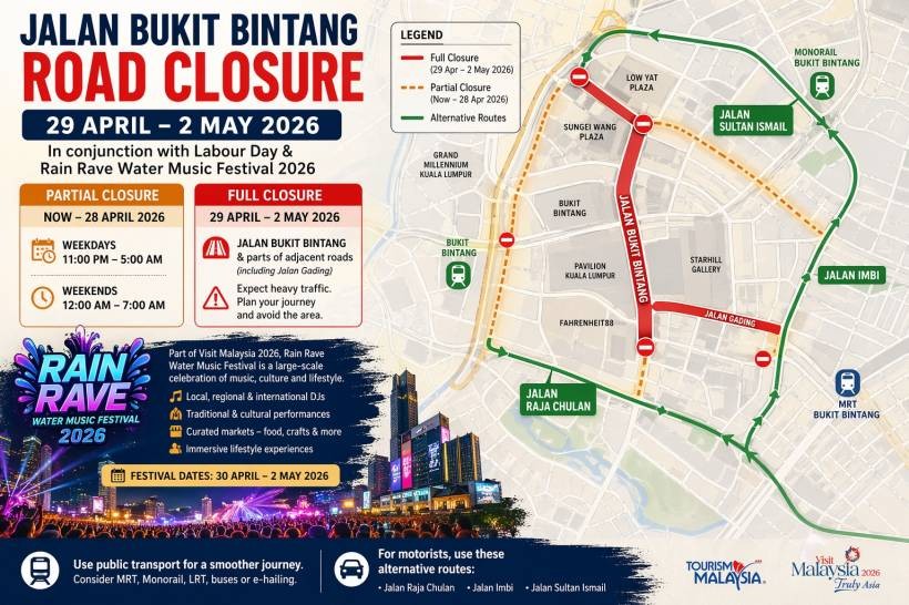 Jalan Bukit Bintang Set For Temporary Closure: What You Need To Know