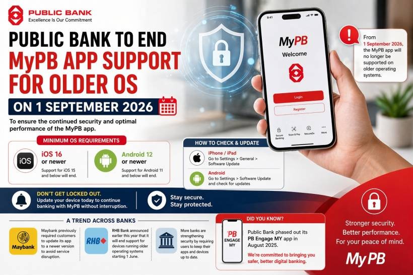 Public Bank Tightens App Requirements: Older Devices To Lose MyPB Access Soon