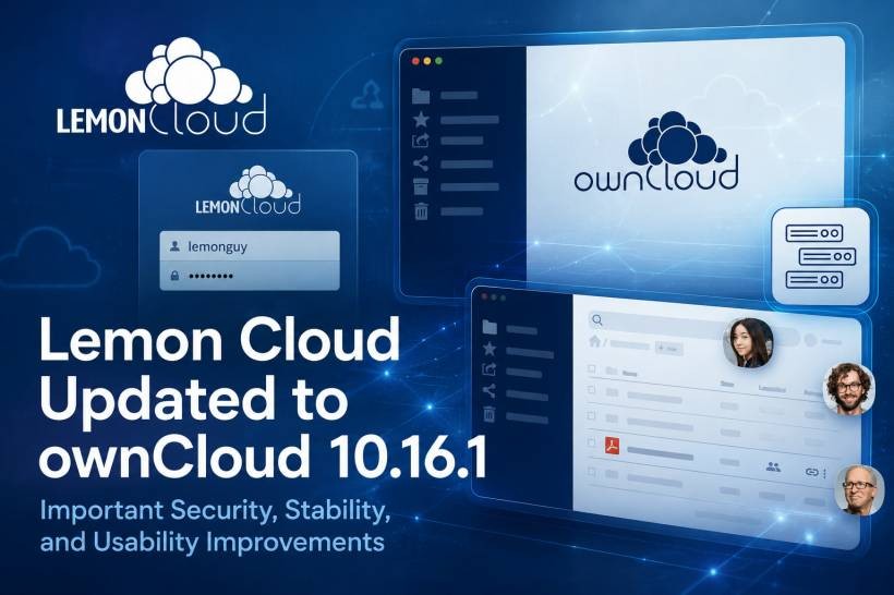 Lemon Cloud Updated: A Small Version Jump With Important Security And Usability Improvements
