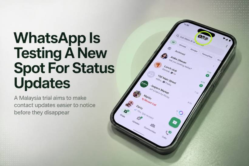 WhatsappNewSpotforStatusUpdate
