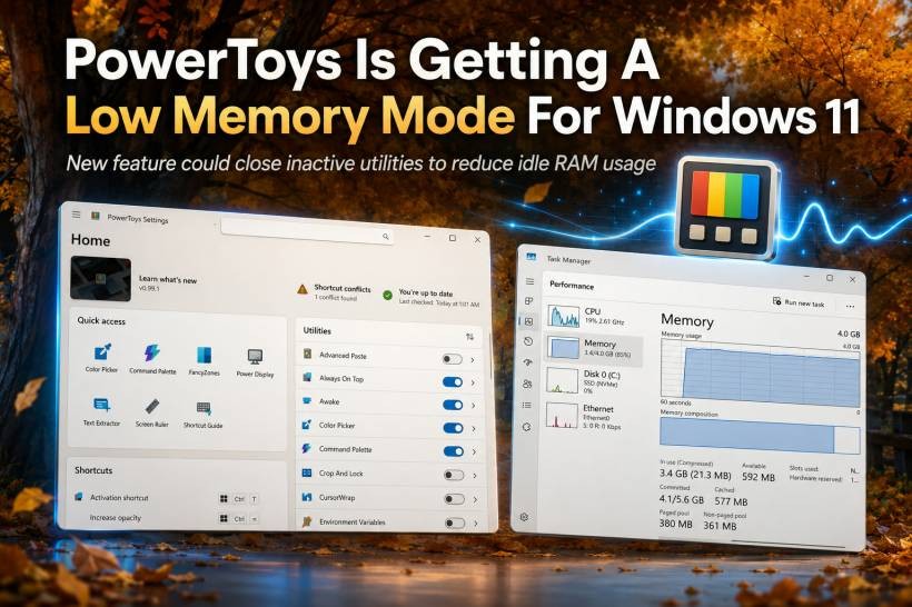 PowerToysGettingLowMemoryModeWin11