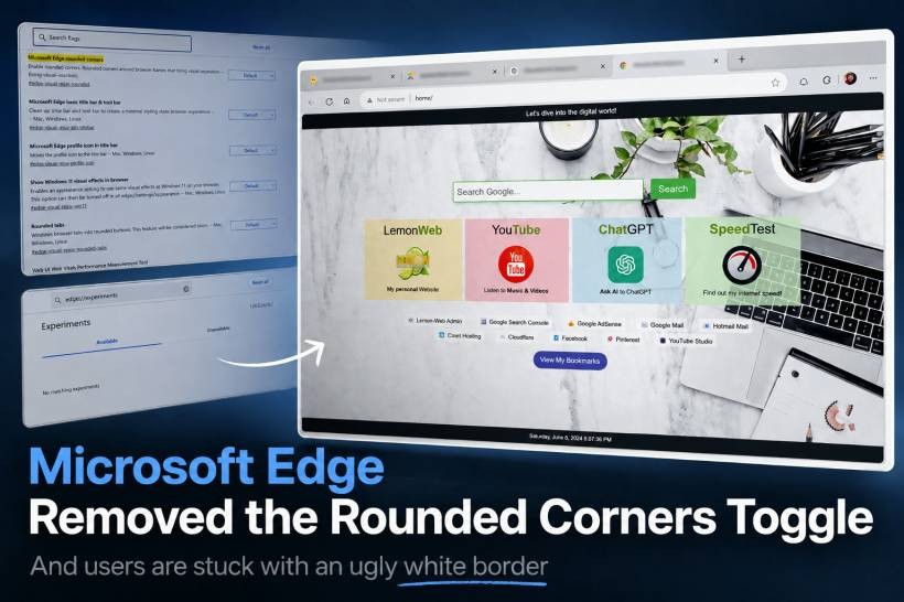 Microsoft Edge Removed The Rounded Corners Toggle, And It Is A Bad Move For Users