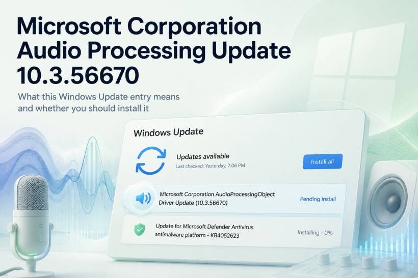 Microsoft Corporation Audio Processing Object Driver Update 10.3.56670: What This Windows Update Means