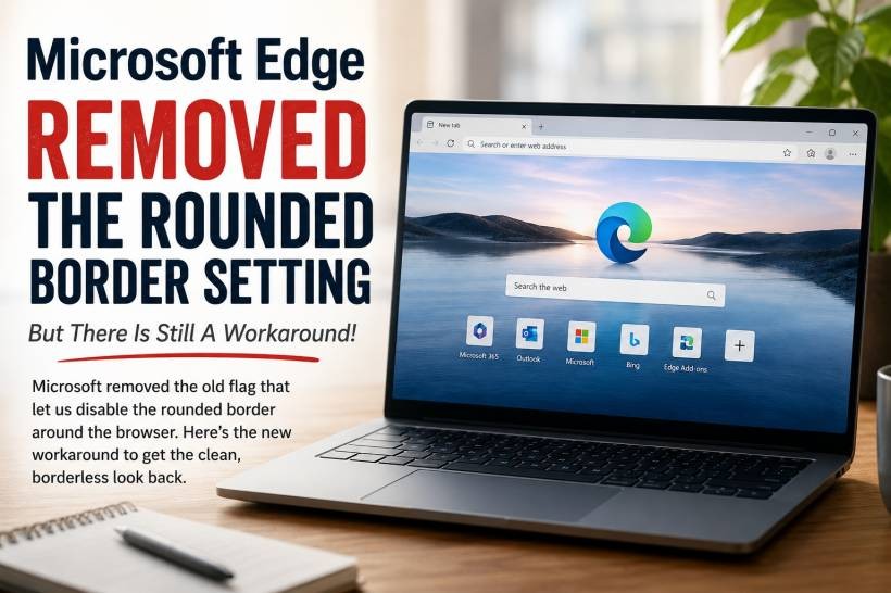 Microsoft Edge Removed The Rounded Border Setting, But There Is Still A Workaround