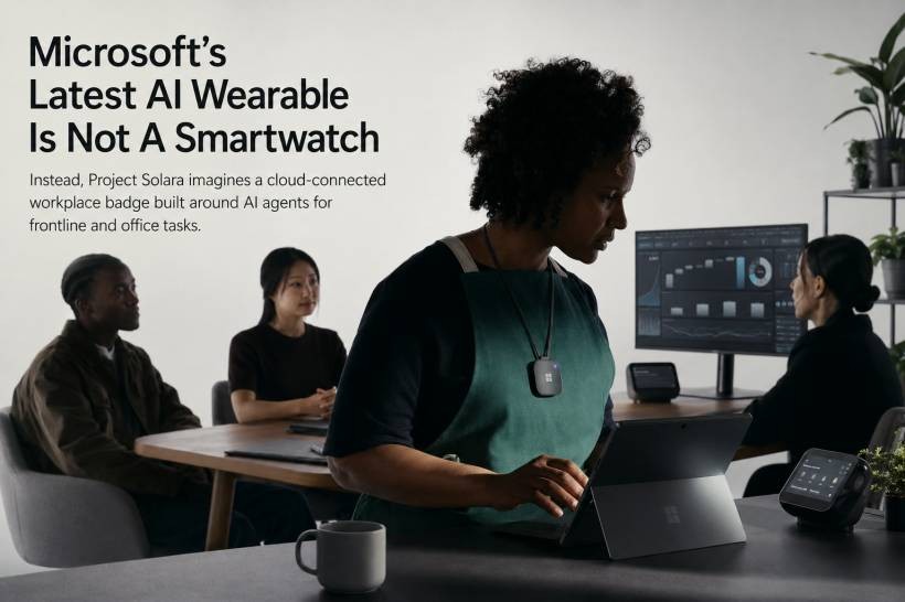 Microsoft’s Latest AI Wearable Is Not A Smartwatch, But A Workplace Badge