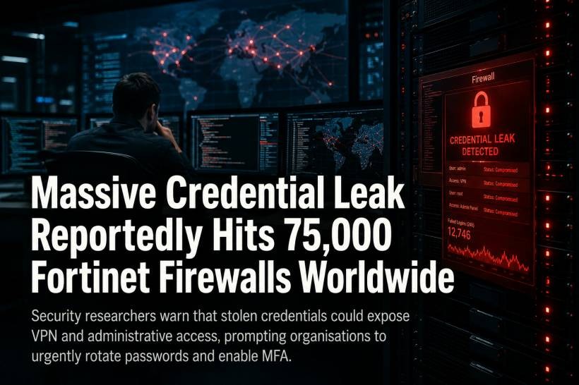 Massive Credential Leak Reportedly Hits 75,000 Fortinet Firewalls Worldwide