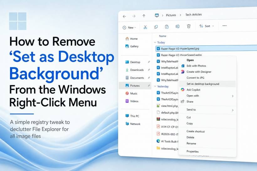 How to Remove “Set as Desktop Background” From the Windows Right-Click Menu