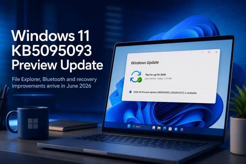 Windows 11 KB5095093 Arrives With File Explorer, Bluetooth and Recovery Improvements