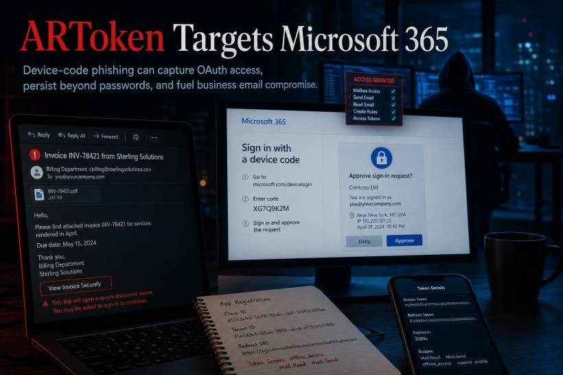 New Microsoft 365 Phishing Service Uses Device Code Prompts to Capture Account Access