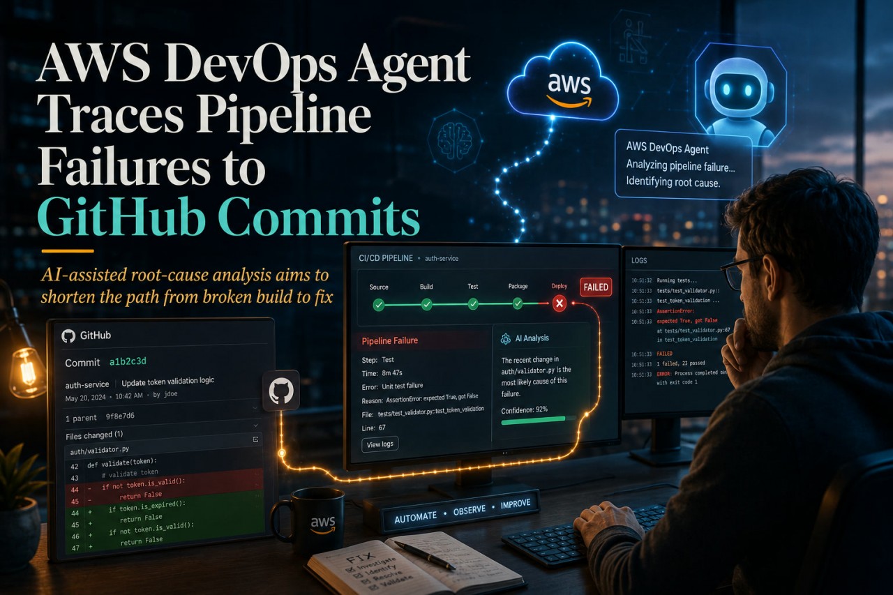 AWS DevOps Agent Can Trace CI/CD Failures Back to GitHub Commits