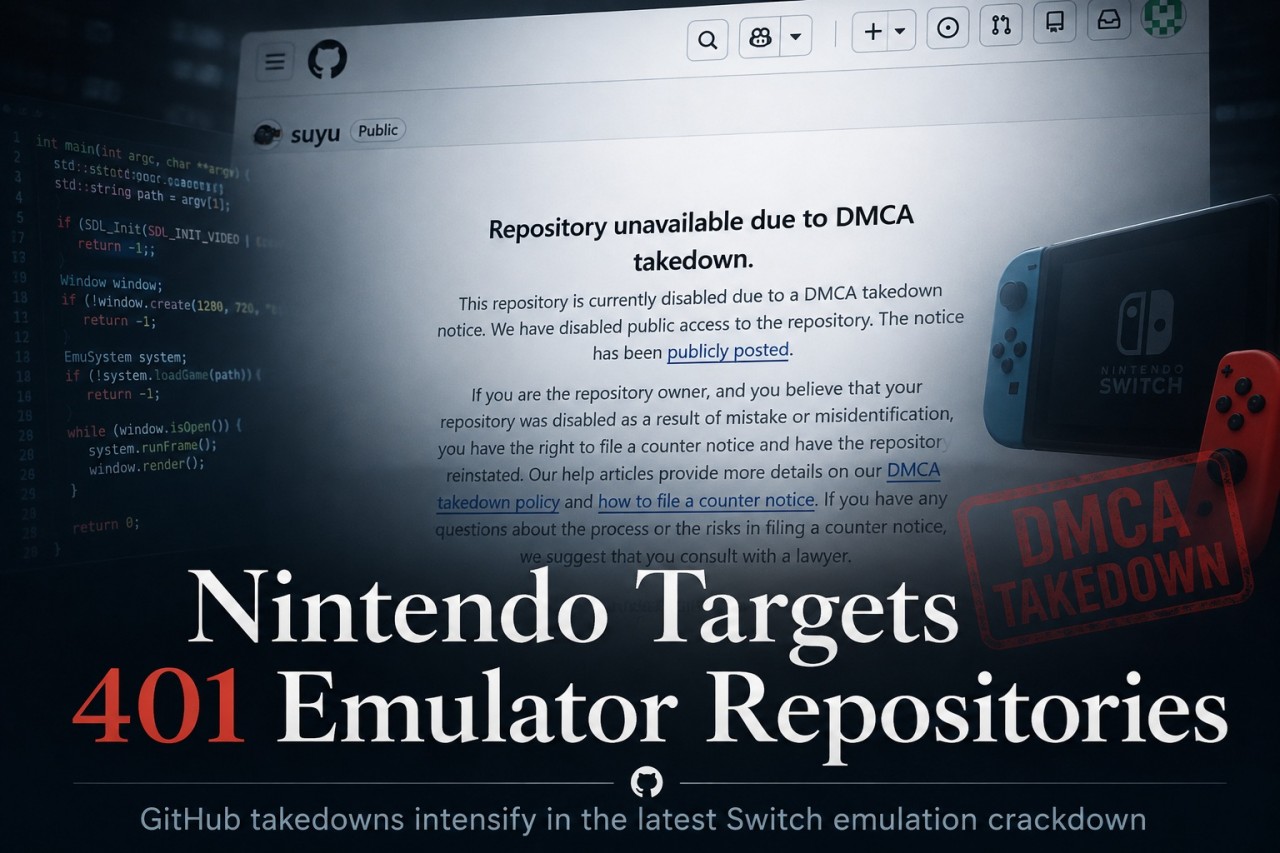 NintendoTargetsTakedowns401EmulatorsRepositories