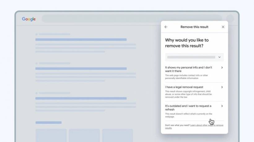 Google Search Introduces Easier Personal Data Removal Process