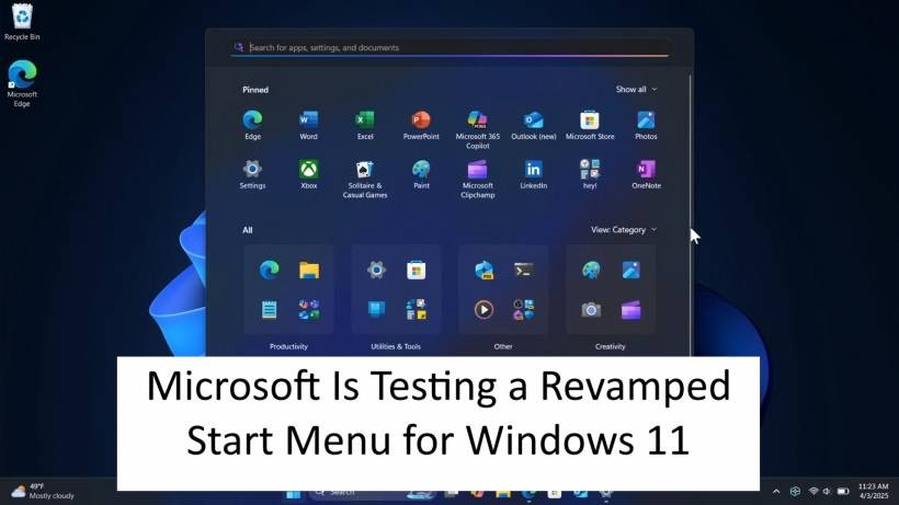 Microsoft Is Testing a Revamped Start Menu for Windows 11