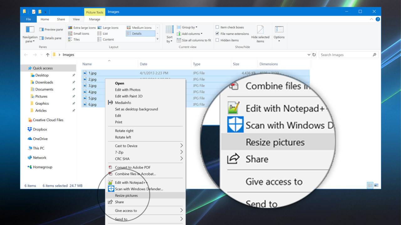 Resize Multiple Images In Windows
