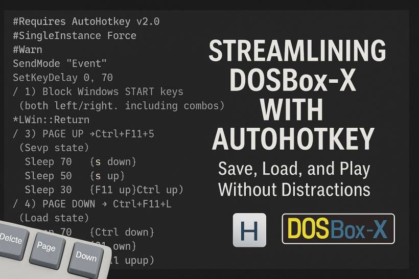 Streamlining DOSBox-X With AutoHotkey: Save, Load, and Play Without Distractions