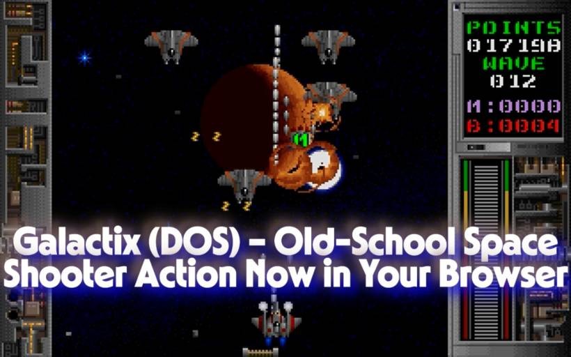 Galactix (DOS) – Old-School Space Shooter Action Now in Your Browser