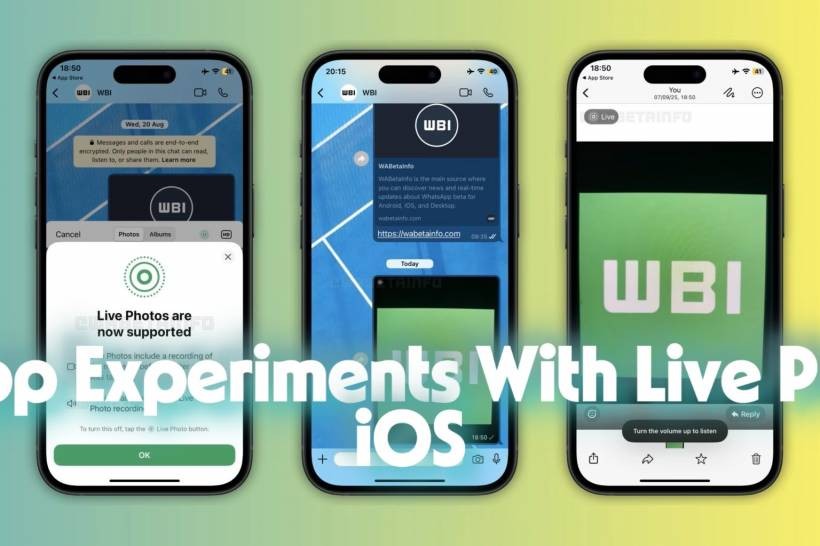 WhatsApp Experiments With Live Photos on iOS