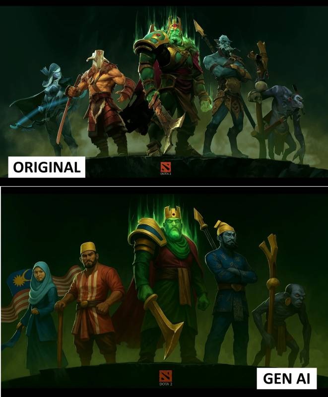 When Malaysian Heroes Enter Gaming Worlds: AI Image Generations in Action