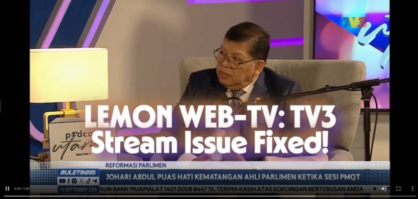 LEMON WEB-TV: TV3 Stream Issue Fixed