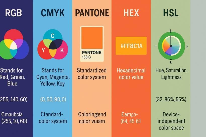 A Designer’s Guide to RGB, CMYK, Pantone, HEX, HSL, and LAB