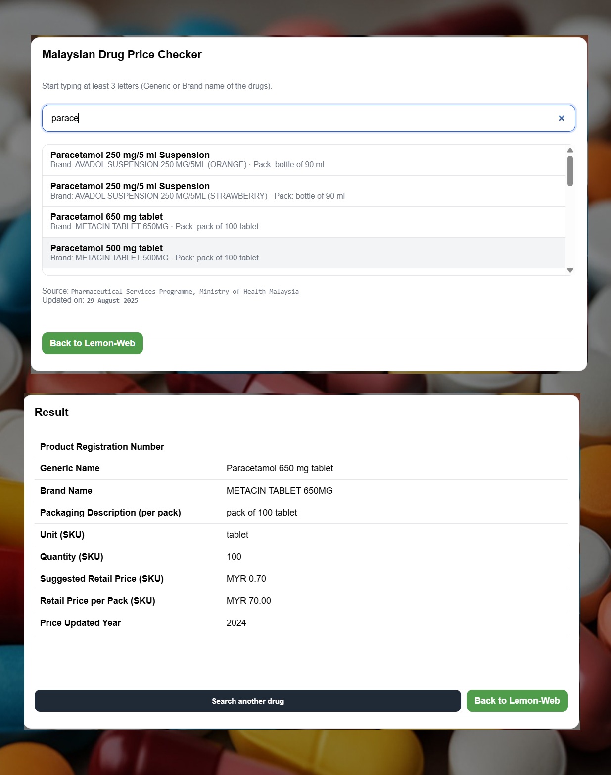 Drug Price Checker preview